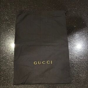 Gucci Black and Gold Embroidered Dust Bag